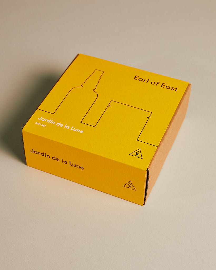 Jardin de la Lune Duo Gift Set by Earl of East, in its yellow box