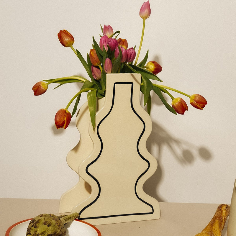 ferm LIVING | Paste Vase - Curvy - Off White