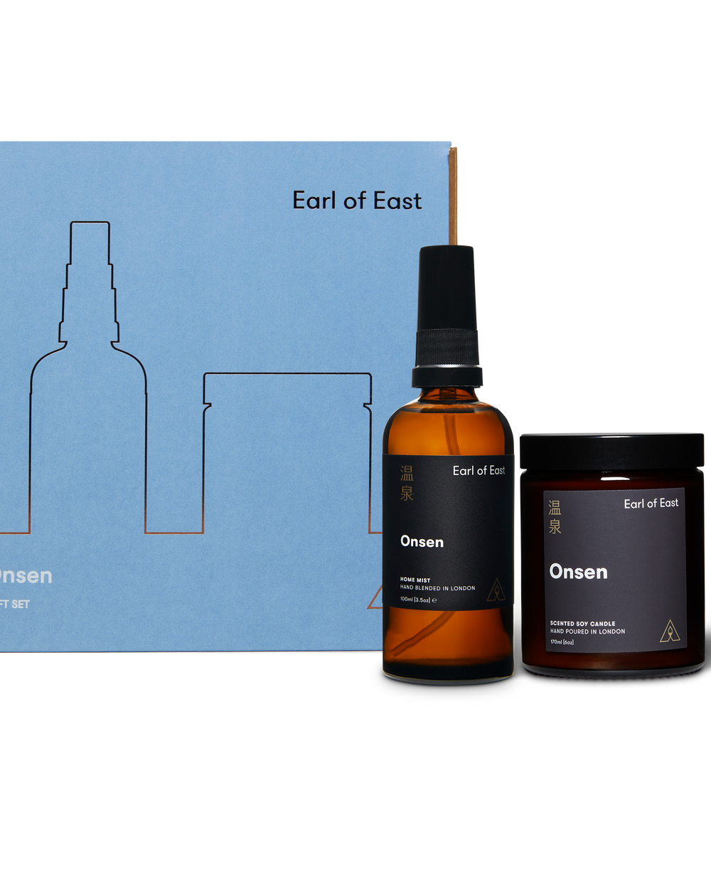 Onsen Duo Gift Set by Earl of East, with its blue gift box