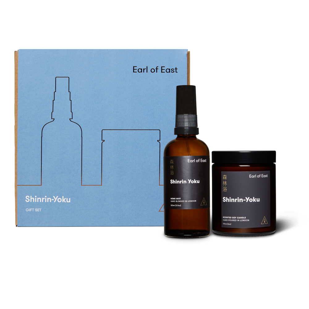 Shinrin-Yoku Duo Gift Set by Earl of East, with its blue gift box