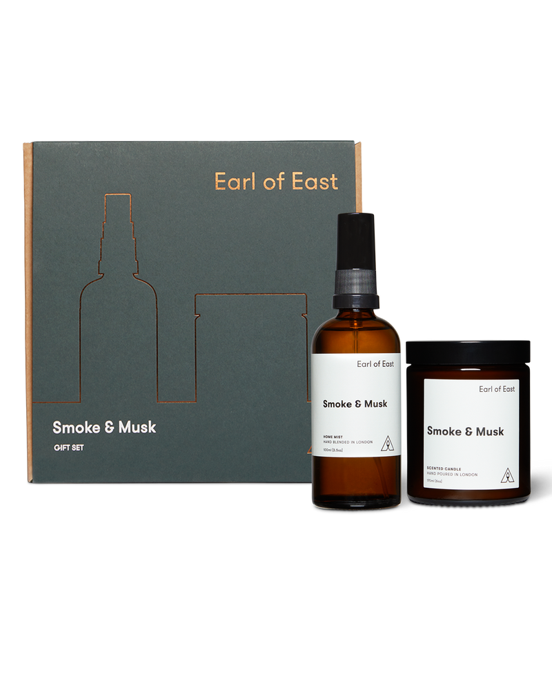  Smoke & Musk Duo Gift Set by Earl of East with 170ml scented candle and 100ml Home Mist 