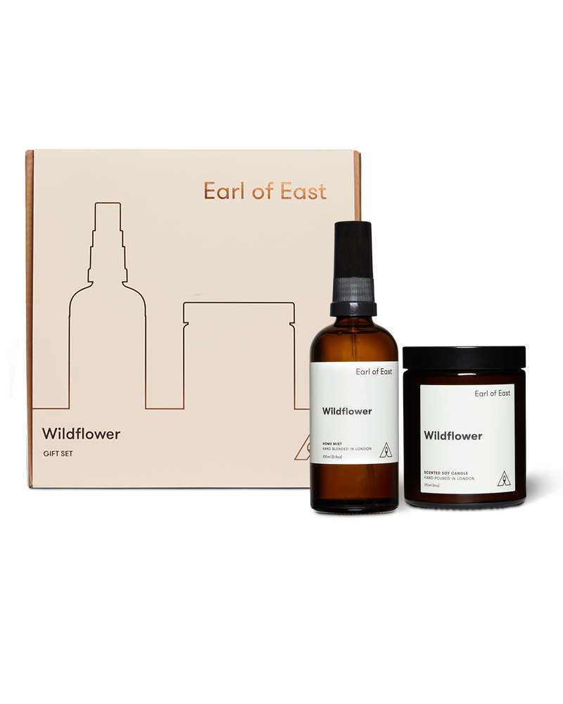  Wildflower Duo Gift Set by Earl of East with 170ml scented candle and 100ml Home Mist 