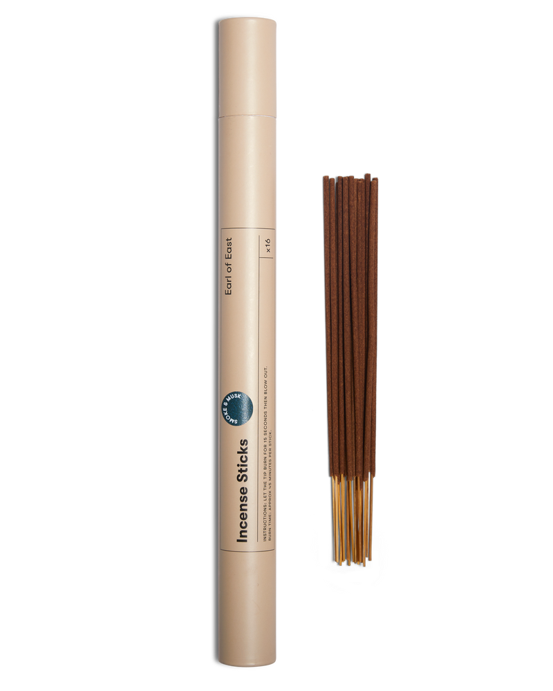  Smoke & Musk Incense Sticks by Earl of East, tube with sticks out 