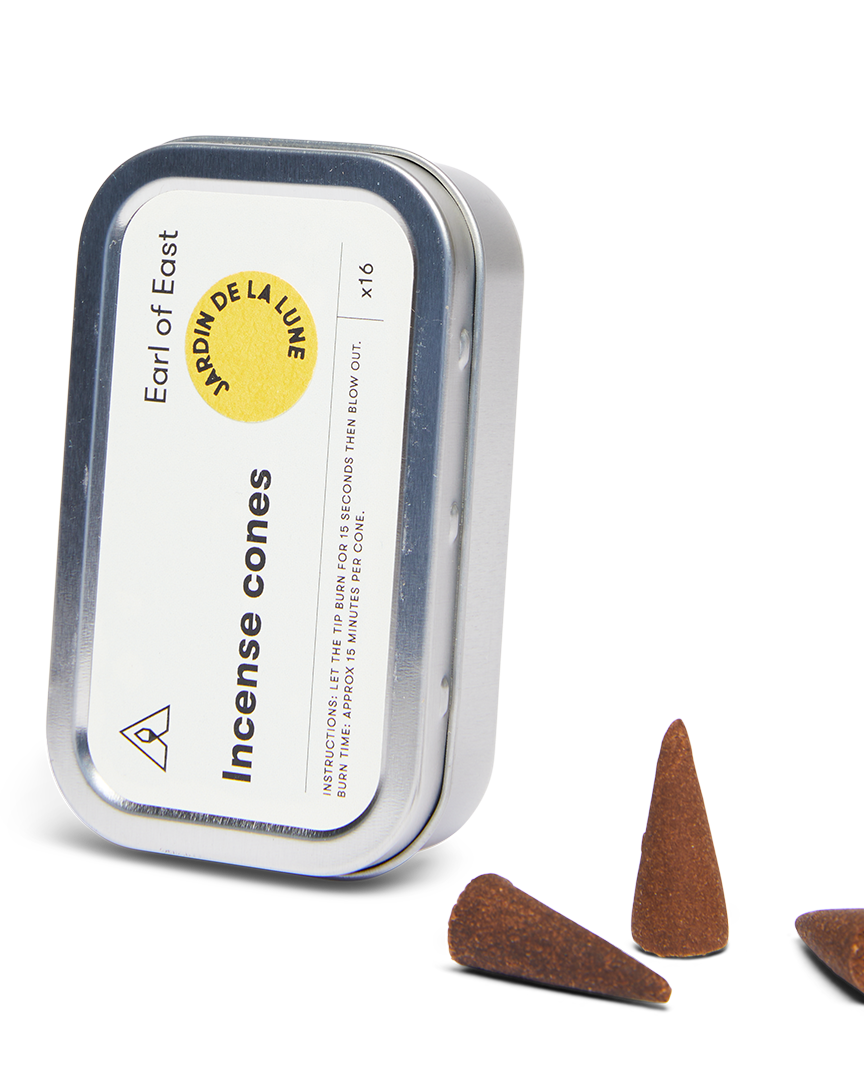 Jardin de la Lune Incense Cones by Earl of East in recyclable aluminium tin