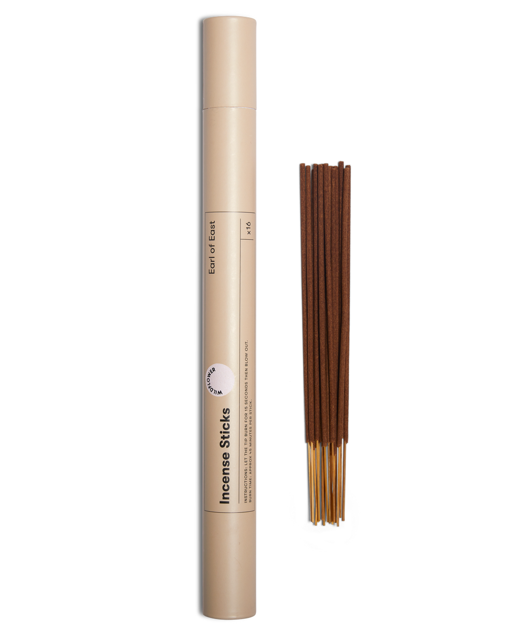 Wildflower Incense Sticks by Earl of East in recyclable cardboard tube