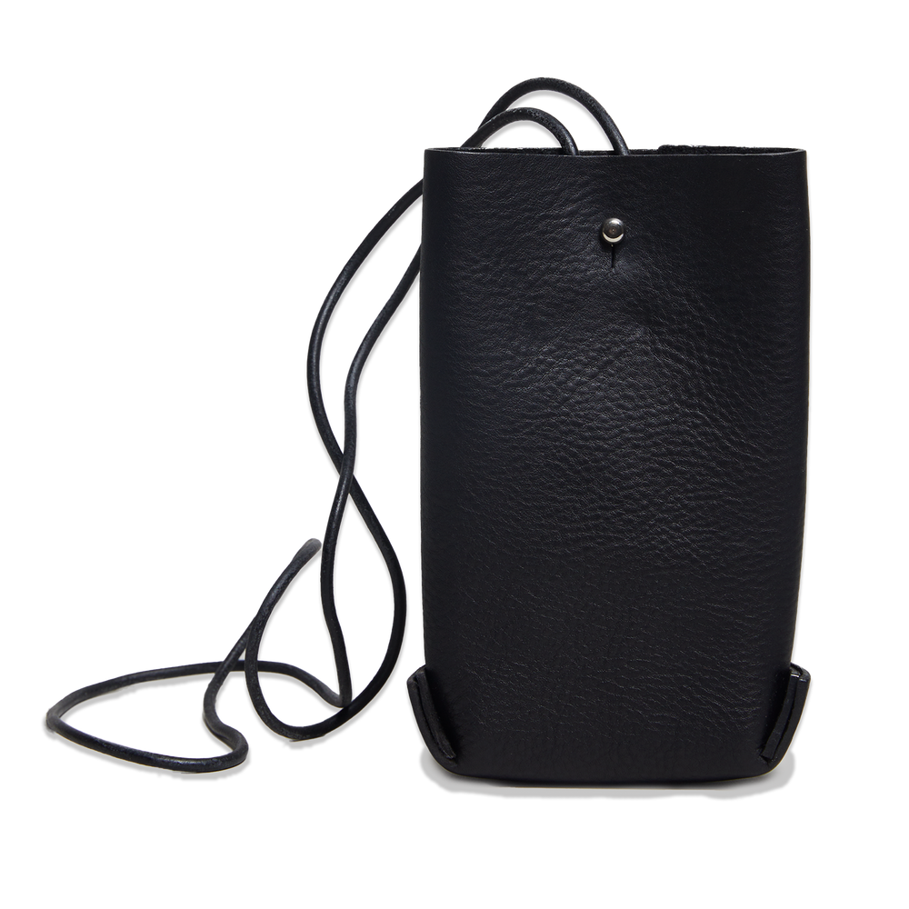 Leather Jigsaw Pouch, Tumbled Black by Earl of East x Kate Sheridan