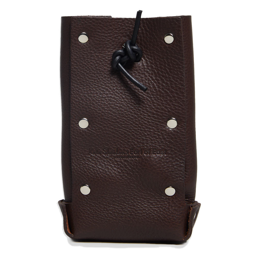 Leather Jigsaw Pouch, Tumbled Brown by Earl of East x Kate Sheridan
