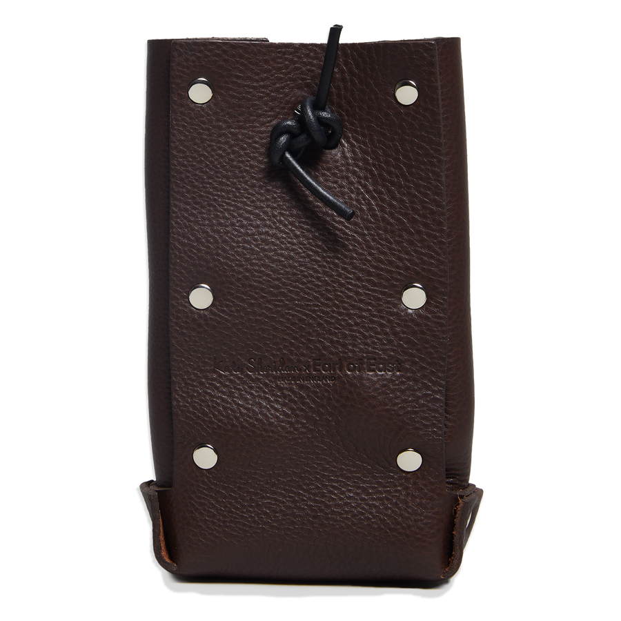 Leather Jigsaw Pouch, Tumbled Brown by Earl of East x Kate Sheridan