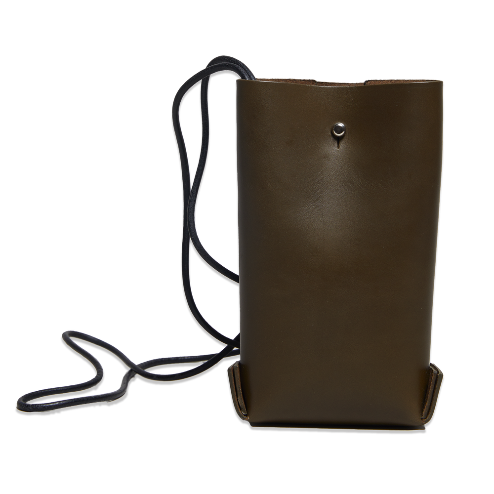 Leather Jigsaw Pouch, Olive by Earl of East x Kate Sheridan