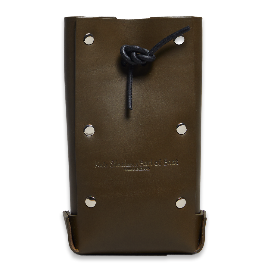Leather Jigsaw Pouch, Olive by Earl of East x Kate Sheridan