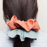 Bou Soie | Handmade Medium Hair Scrunchie - Ocean Stripe