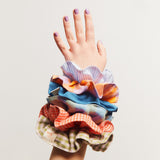 Bou Soie | Handmade Medium Hair Scrunchie - Limeaide Gingham