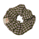 Bou Soie | Handmade Medium Hair Scrunchie - Limeaide Gingham