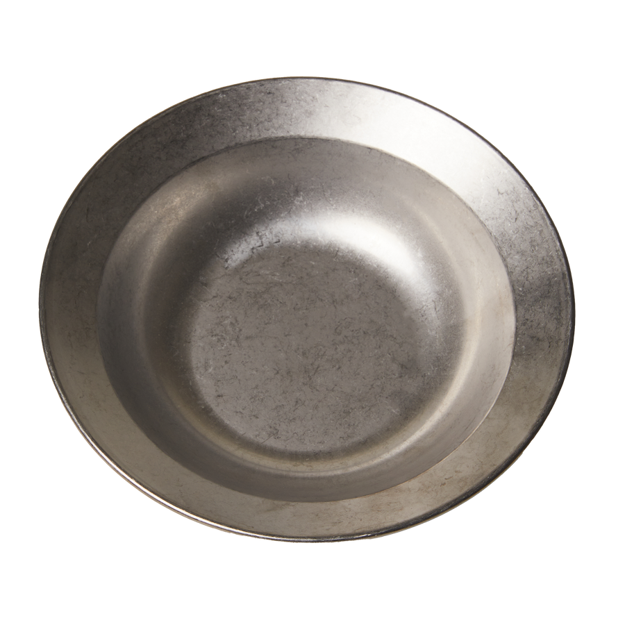 Small Serving Bowl, Vintage Stainless Steel by Earl of East, from above