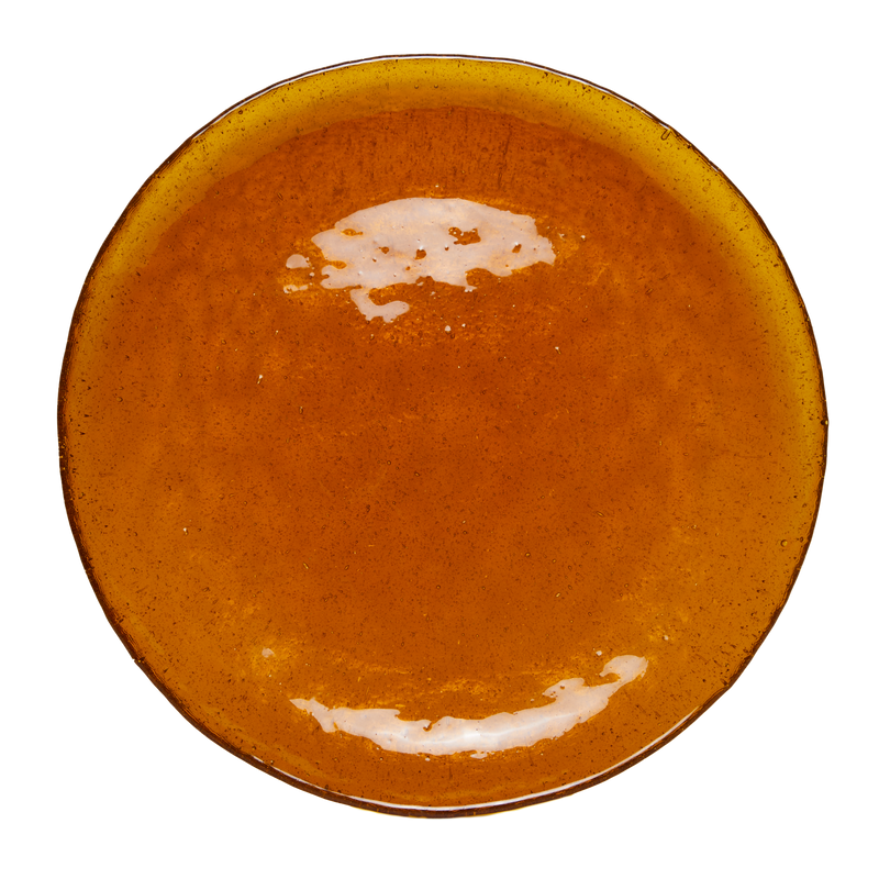 Madam Stoltz | Coloured Glass Dinner Plate - Amber