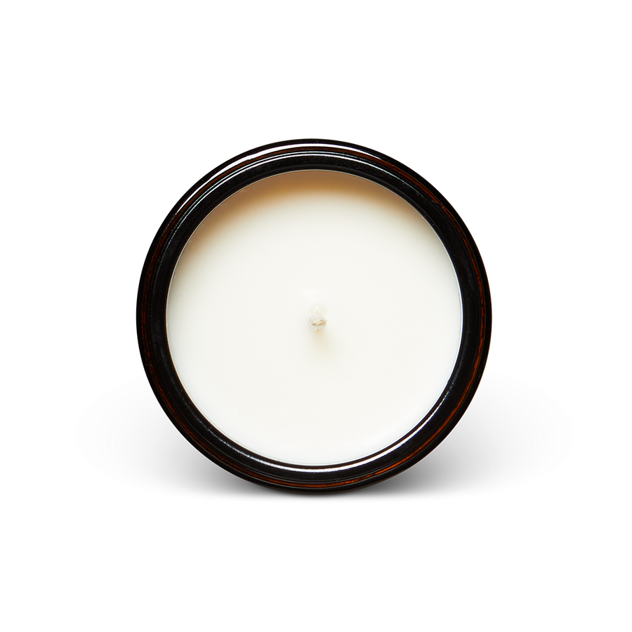 Flower Power, Soy Wax Candle, 170ml [6oz] by Earl of East, lit, from above