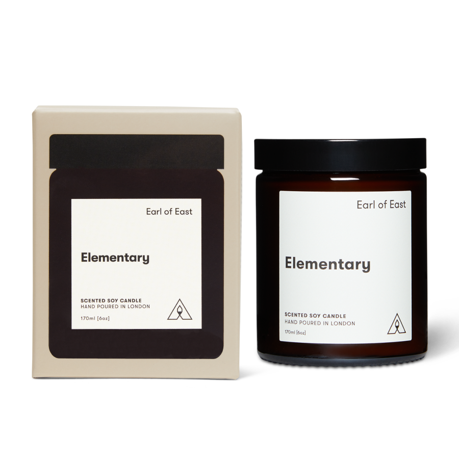 Elementary, Soy Wax Candle, 170ml [6oz] by Earl of East, with its box