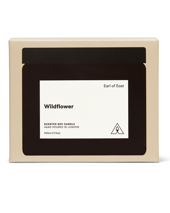 Wildflower Large Scented Candle, 500ml by Earl of East, with its box
