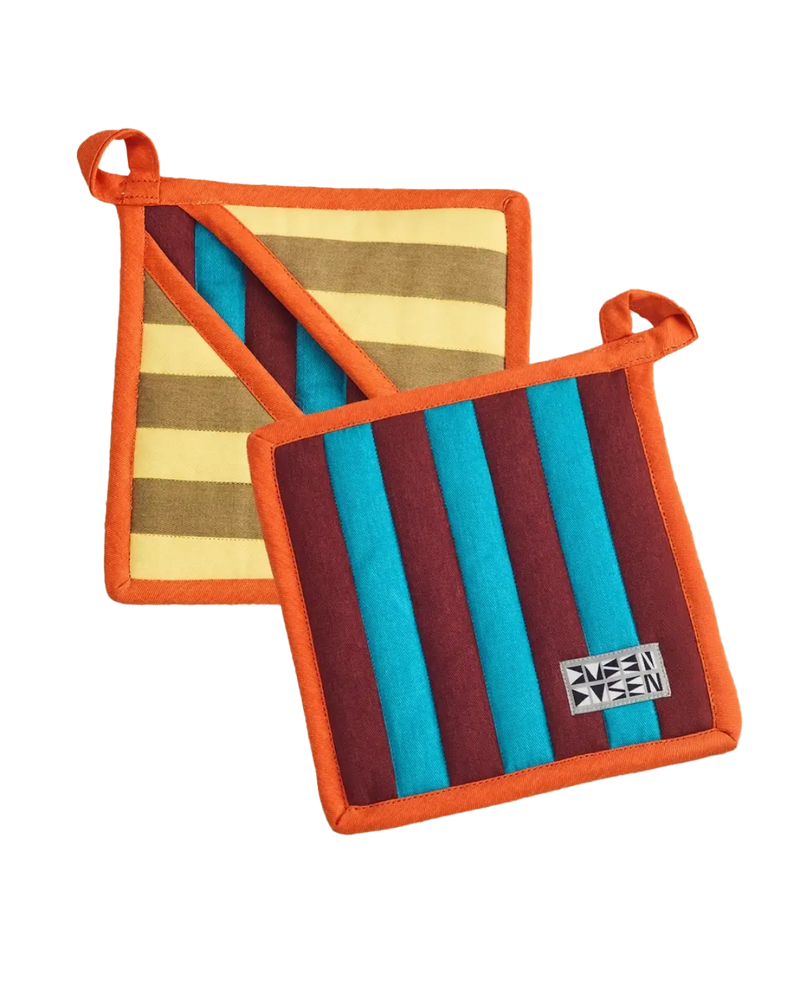  Stripe Pot Holder, Dragonfly by Dusen Dusen, pair 