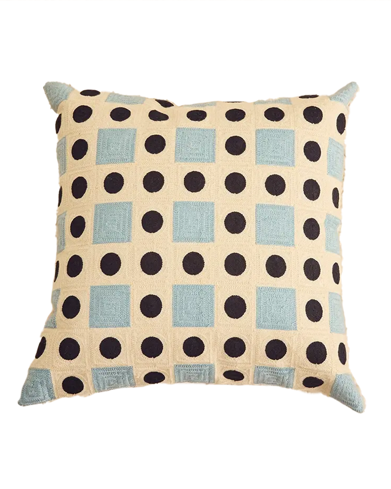  Rivet Embroidered Cushion, 18x18