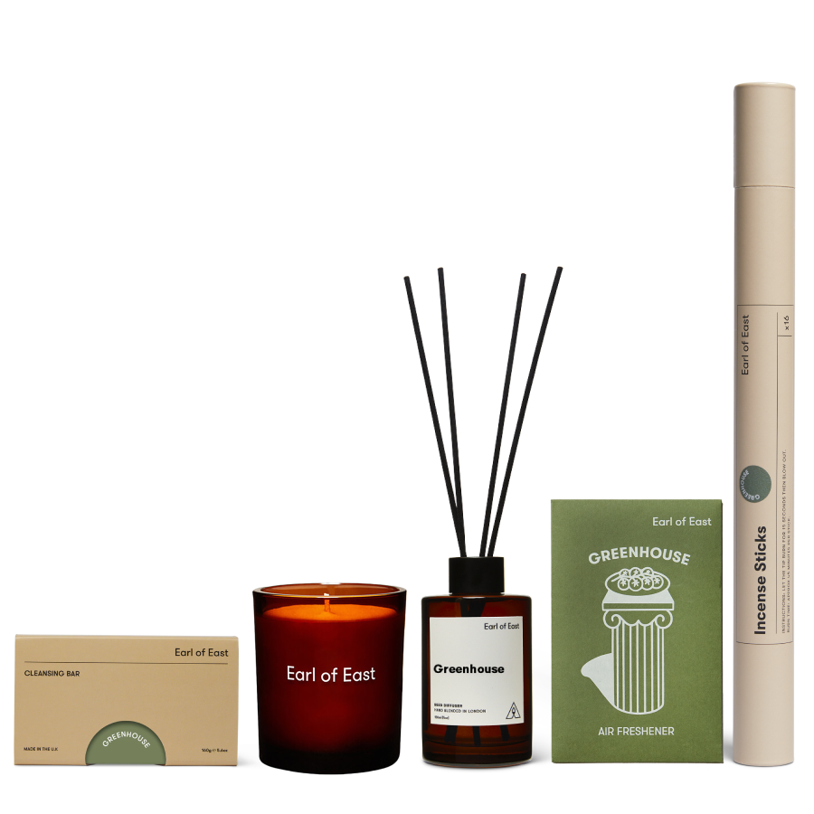 Greenhouse Signature Scent Bundle by Earl of East, bundle with candle, diffuser and incense