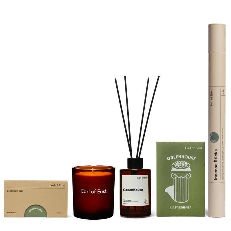  Greenhouse Signature Scent Bundle by Earl of East, bundle with candle, diffuser and incense 