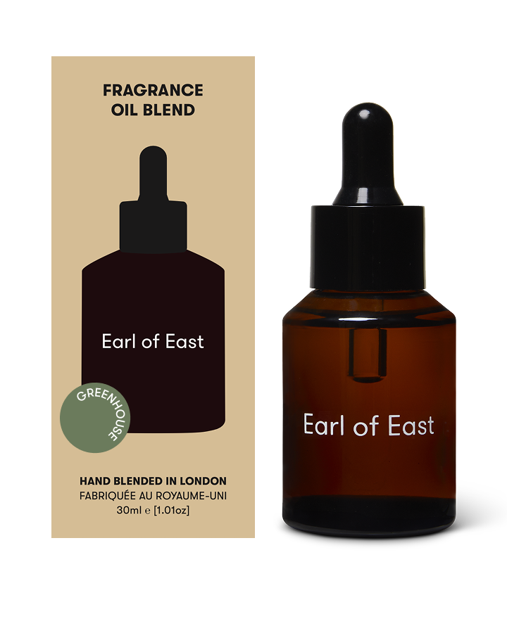 Greenhouse Fragrance Oil Blend 30ml by Earl of East in amber glass dropper bottle