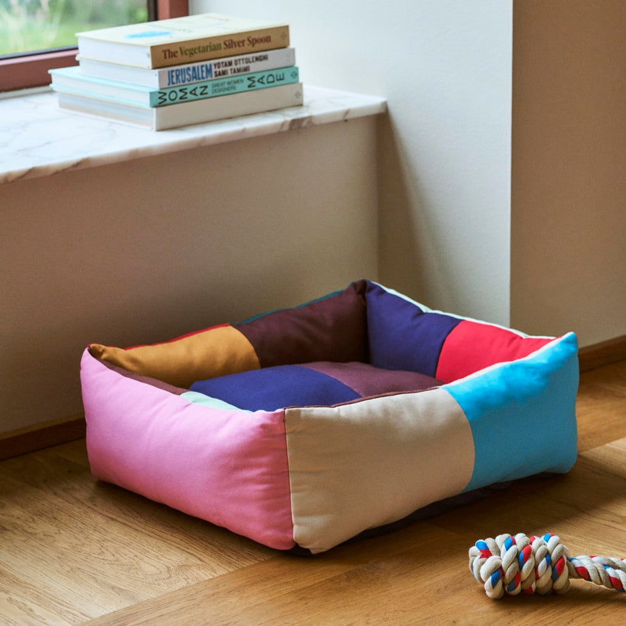 Dogs Bed with Zipper, Medium, Multi by HAY, in a sunlit room
