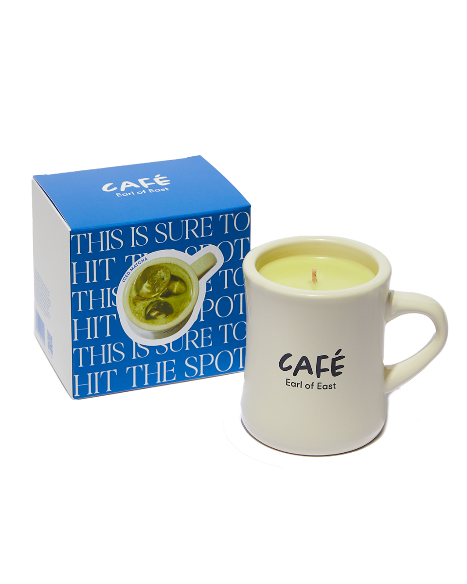 Iced Matcha Scented Candle in reusable ceramic mug by Earl of East