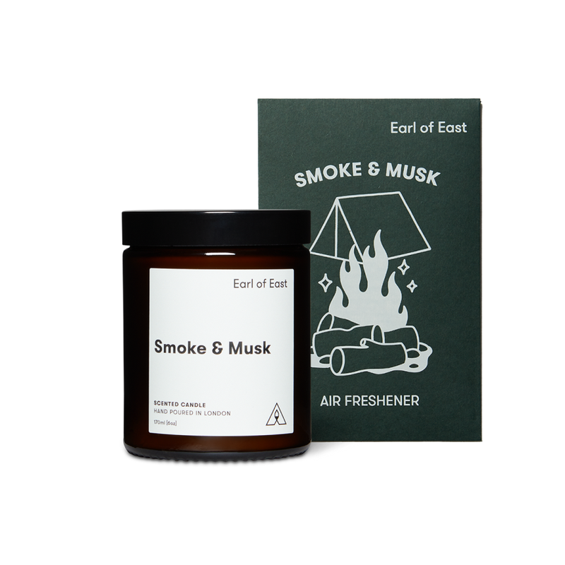  Smoke & Musk Starter Scent Set by Earl of East, with its green box 