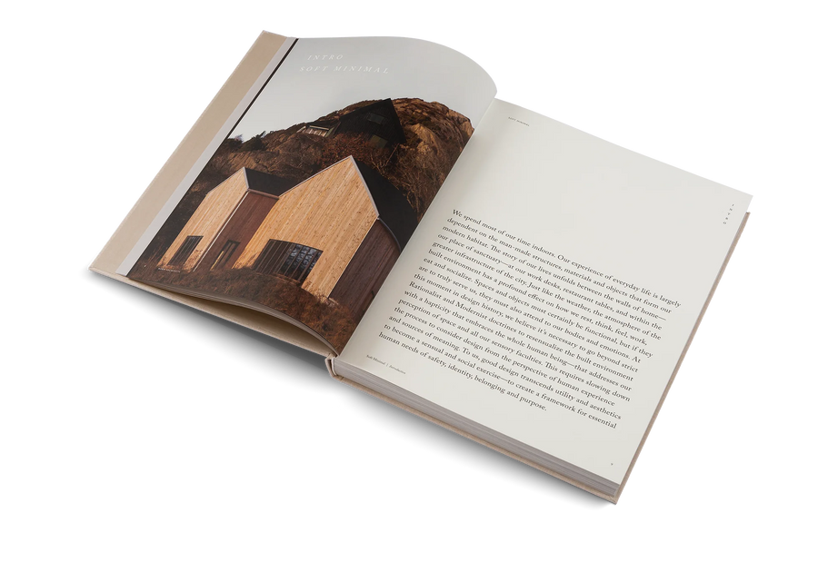 Soft Minimal, A Sensory Approach to Architecture and Design by Gestalten, open to a photo spread