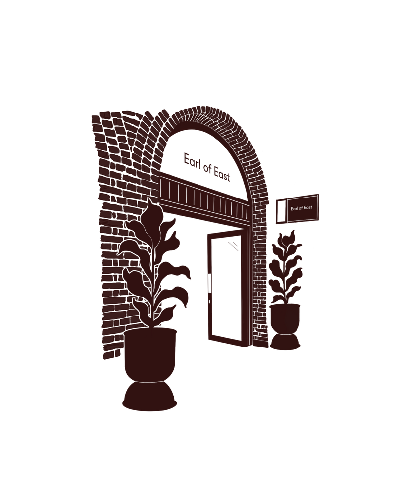 Illustration of the Earl of East Coal Drops Yard store