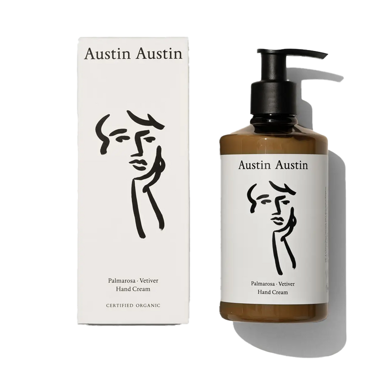  Palmarosa & Vetiver Hand Cream, 300ml by Austin Austin, with its box 