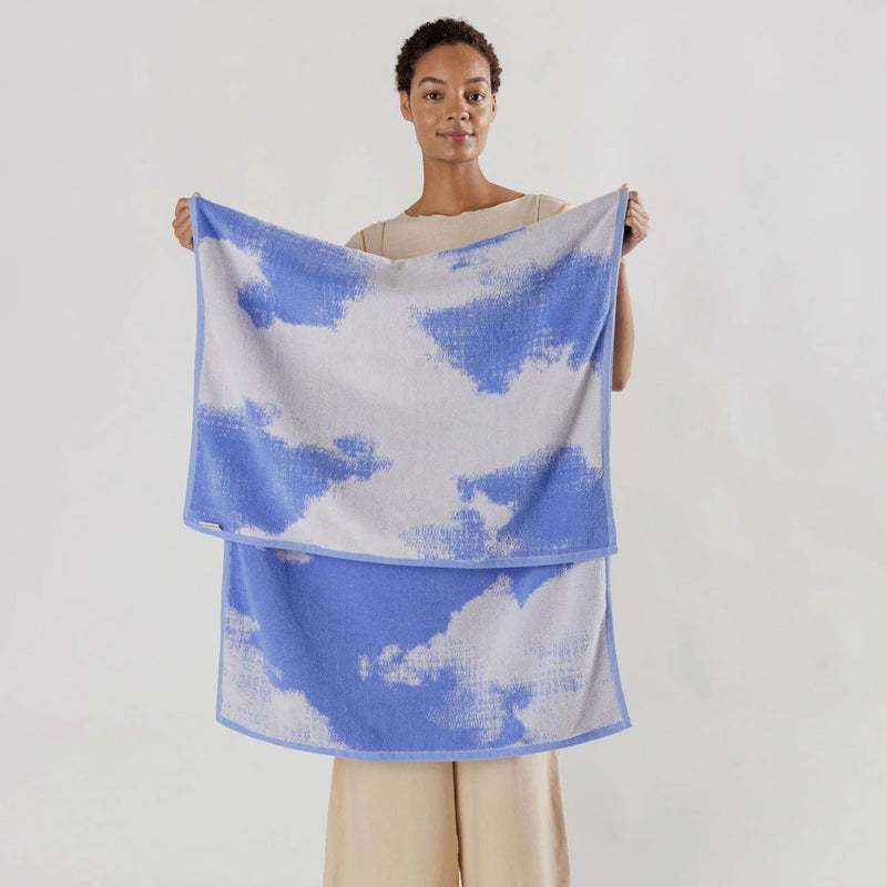 Baggu | Cotton Bath Towel - Blue Clouds