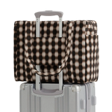 BAGGU | Small Cloud Carry-On Bag - Blurred Gingham Brown