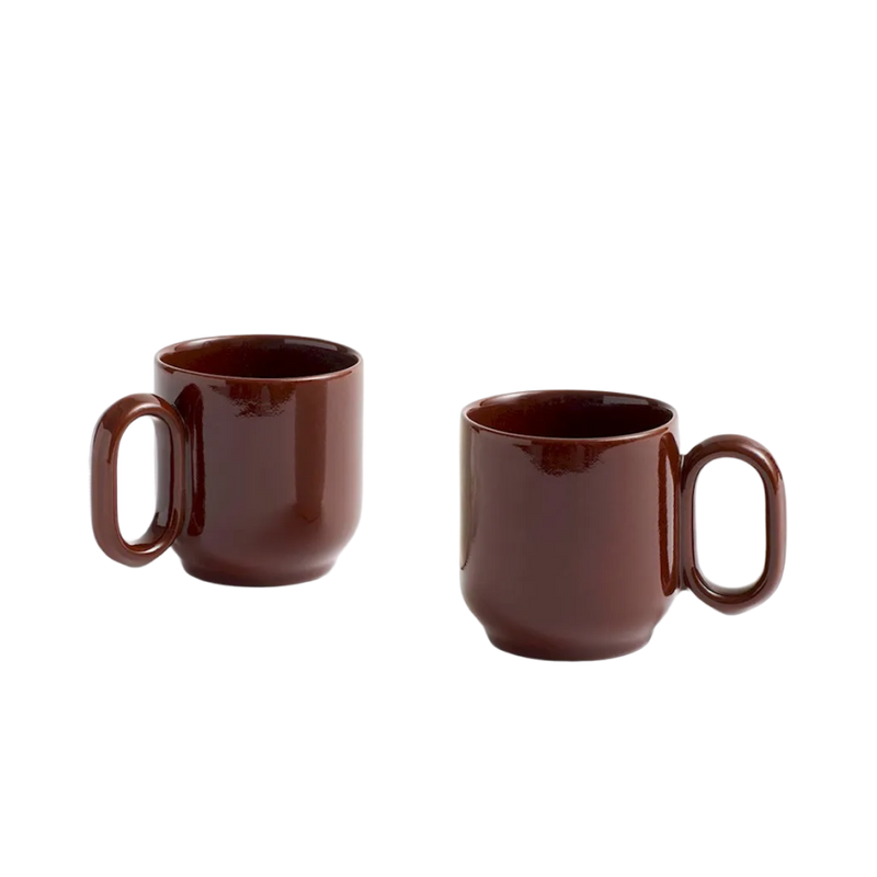 Barro Cup Set of Two, Burgundy by HAY 
