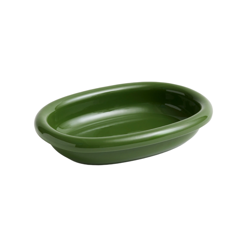  Barro Oval Dish, Small, Green by HAY 
