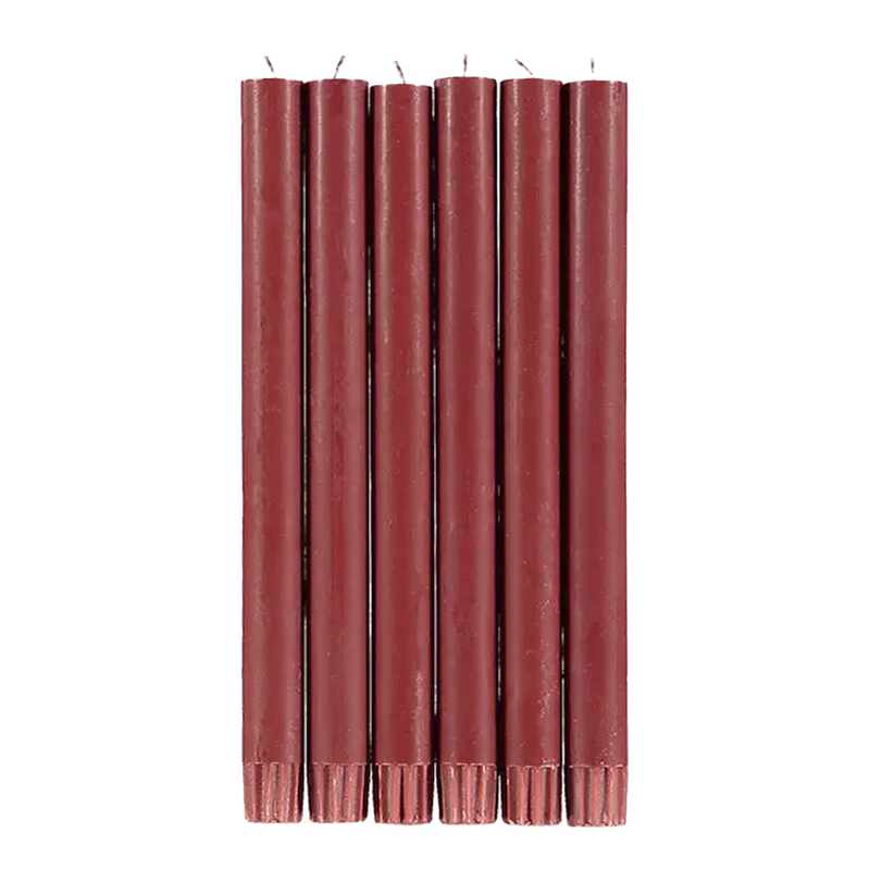 British Colour Standard | Guardsman Red Dinner Candles - 6 Per Pack