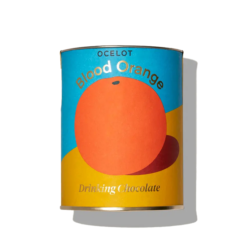  Blood Orange Drinking Choc, Organic Dark Choc Flakes, 200g by Ocelot Chocolate 