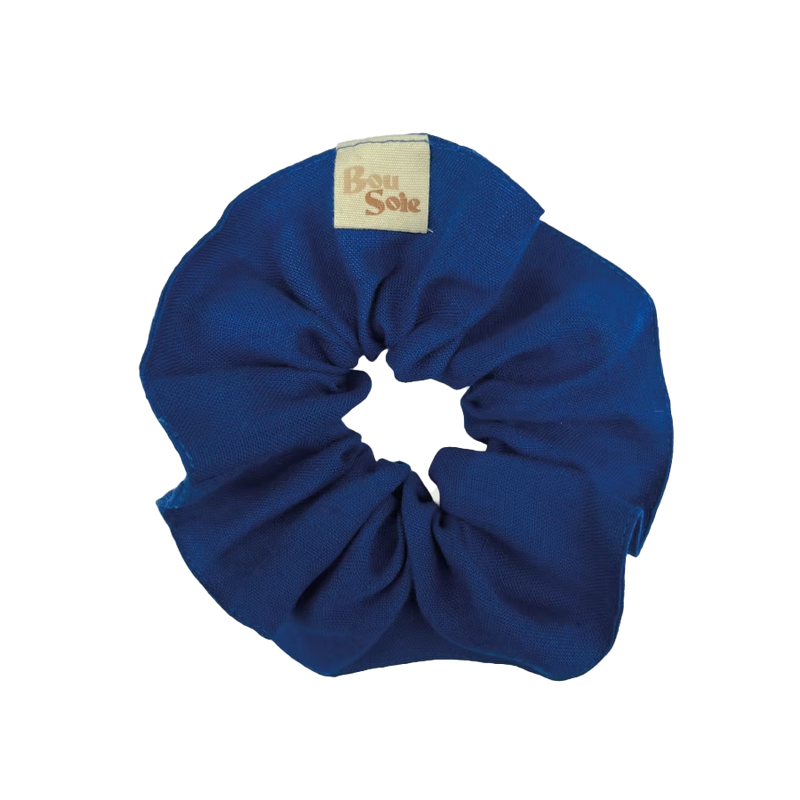Bou Soie | Handmade Medium Hair Scrunchie - Cobalt Blue