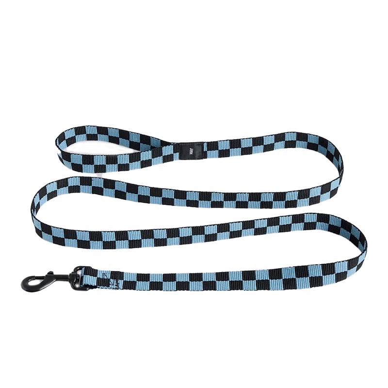  Dogs Leash, Flat, Blue/Black Check by HAY 