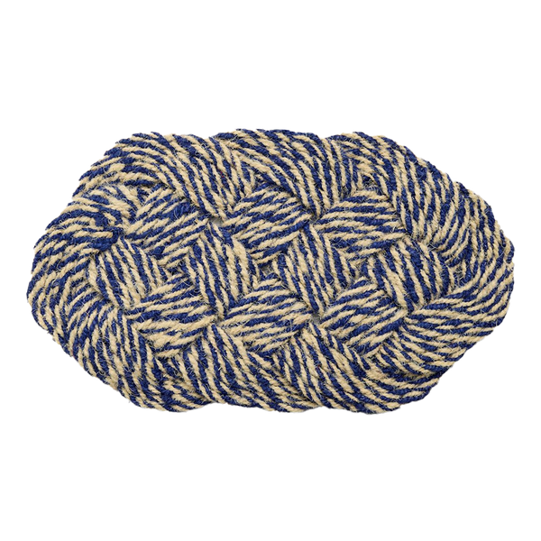 HAY | Coco Swirl Door Mat - Blue & Off-White