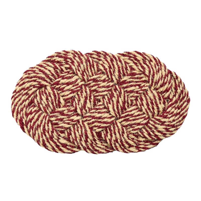 HAY | Coco Swirl Door Mat - Bordeaux & Off-White
