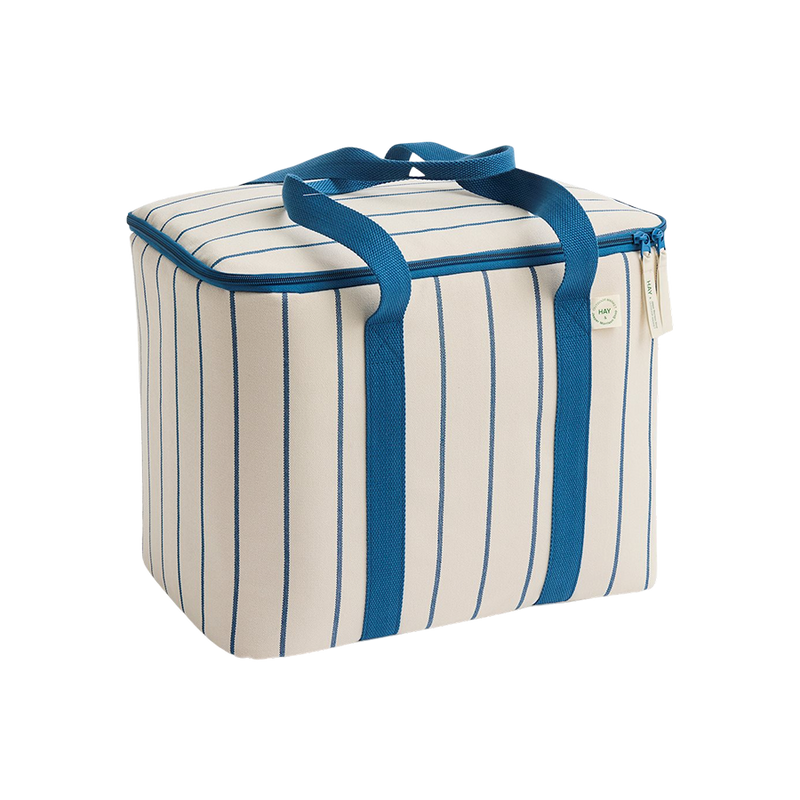  Outdoor Market Cooler Bag, Beige & Blue Stripe by HAY 