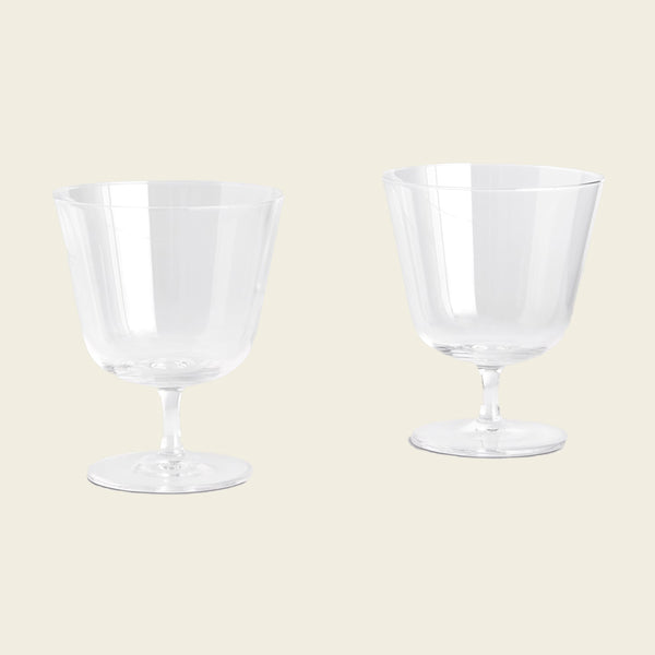 HAY | Curve Stem Glasses - Set of Two - Clear