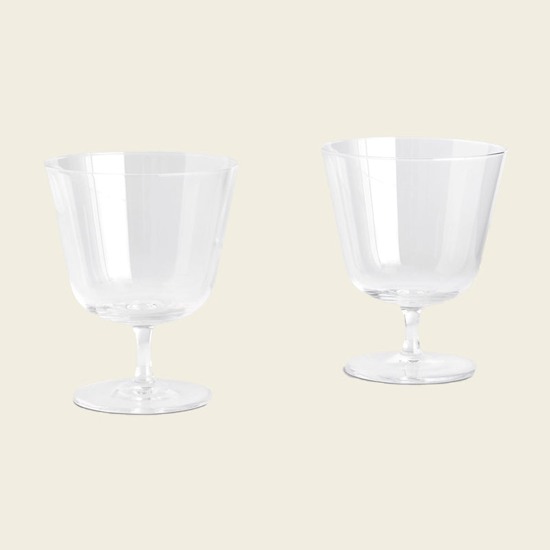 HAY | Curve Stem Glasses - Set of Two - Clear