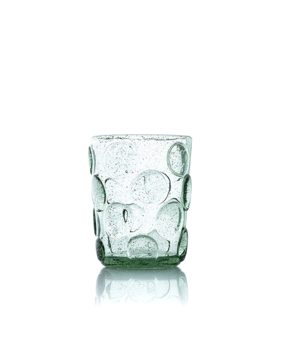 Frosted Dot Water Glass - Aqua