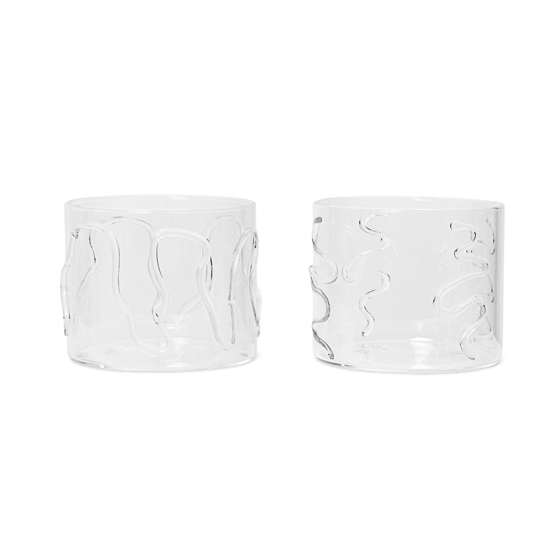 ferm LIVING | Doodle Glasses - Set of 2 - Low