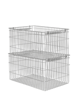Cala Stackable Baskets - Set of 2 - Stainless Steel