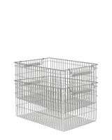Cala Stackable Baskets - Set of 2 - Stainless Steel